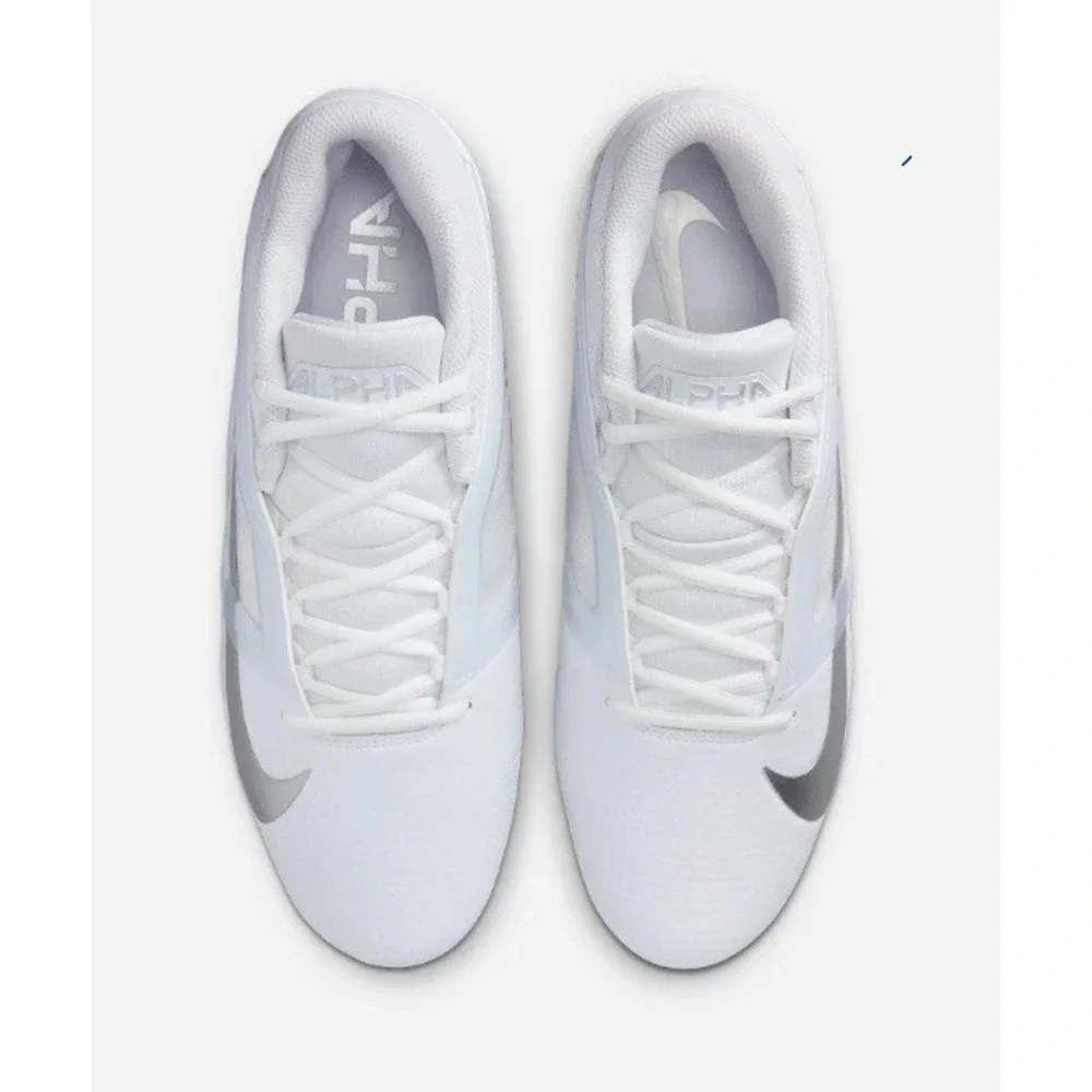 Nike Alpha Menace 4 Pro Football Cleats Men's Size 9 White Silver‎ FD7037-101